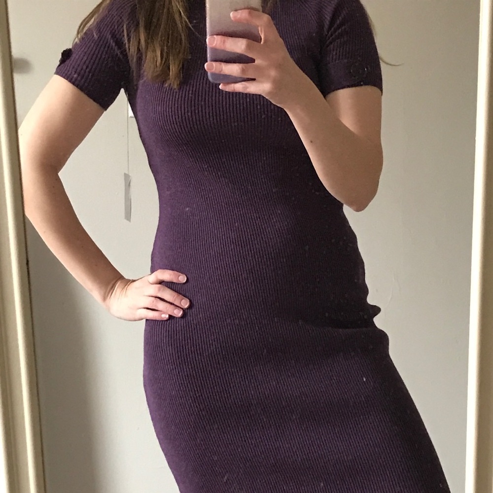 Short Sleeve Sweater Dress